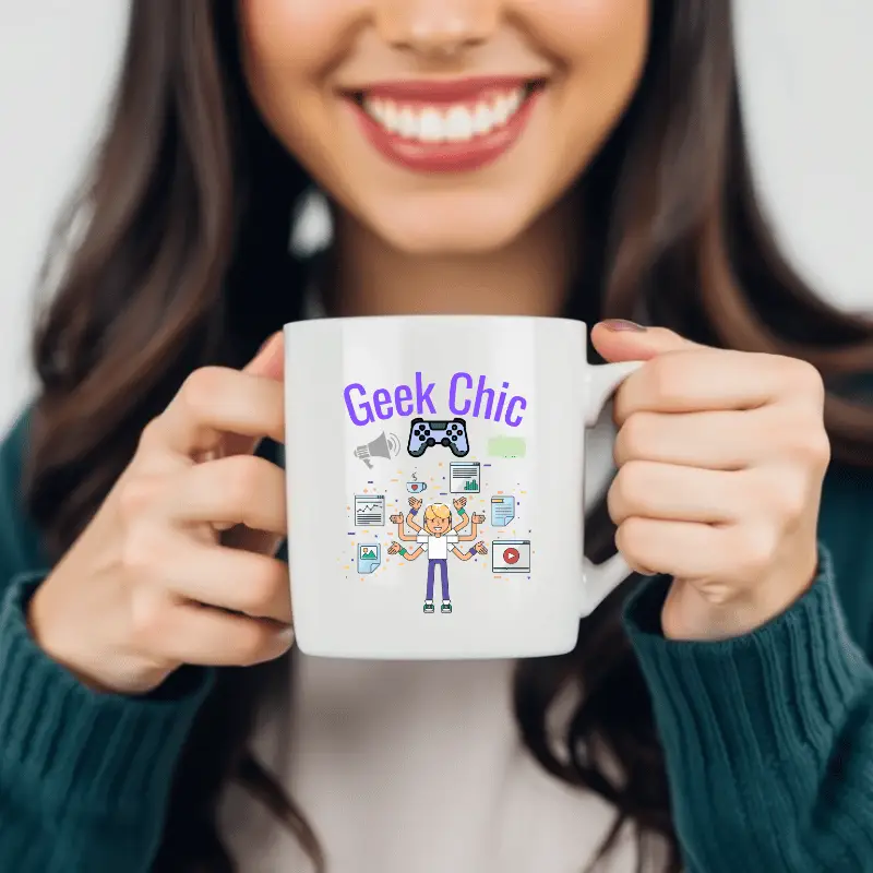 🎮 Témoignages clients : Le Mug Blanc Brillant Geek Chic fait sensation ! 🚀