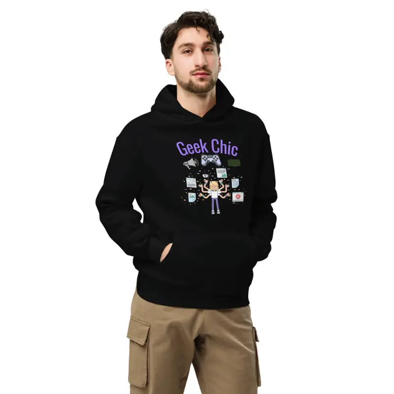Sweat Ă capuche oversize unisexe geek chic