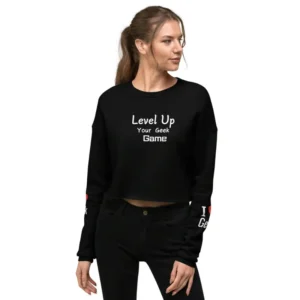 Sweat-shirt crop-top level up your geek game
