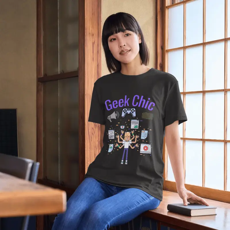 🔥 T-shirt Unisexe Premium Geek Chic : Le Must-Have des Vrais Gamers !