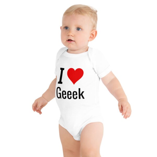 Body à manches courtes bébé I love geek – Image 5