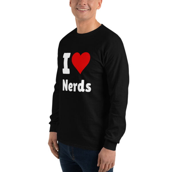 T-shirt à manches longues pour homme I love nerds – Image 5
