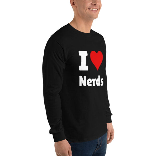 T-shirt à manches longues pour homme I love nerds – Image 6