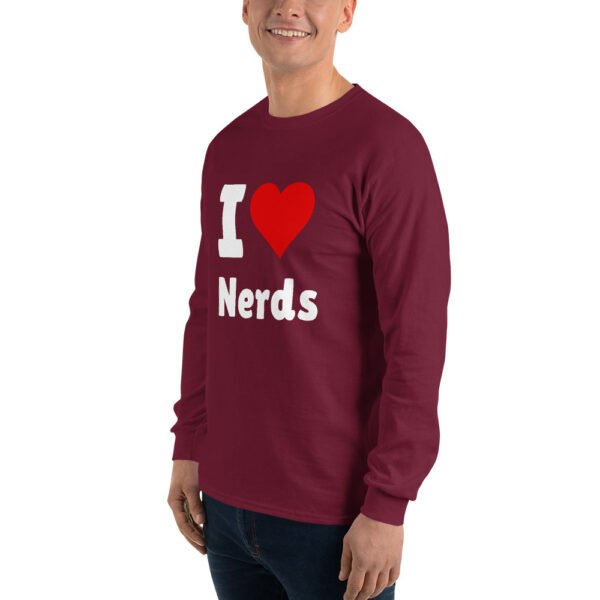 T-shirt à manches longues pour homme I love nerds – Image 17