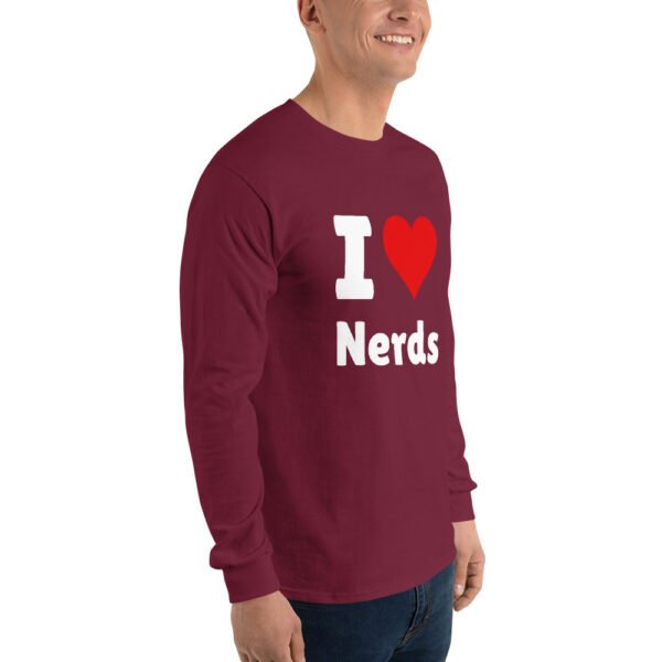 T-shirt à manches longues pour homme I love nerds – Image 18