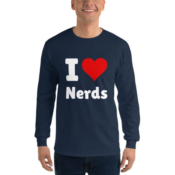 T-shirt à manches longues pour homme I love nerds – Image 7