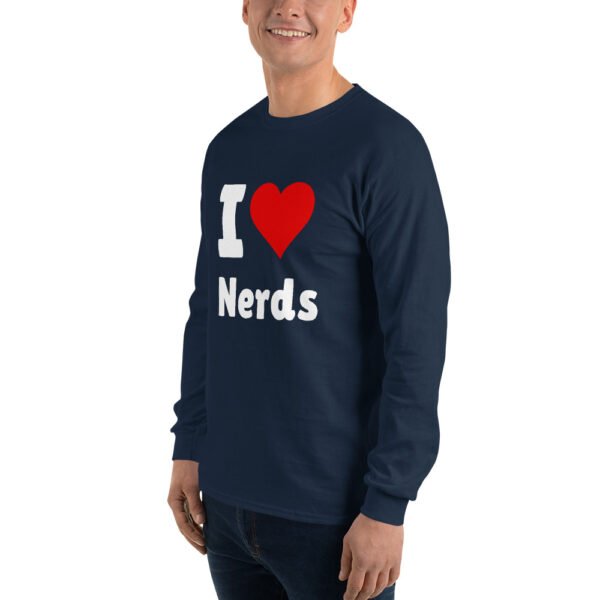T-shirt à manches longues pour homme I love nerds – Image 11