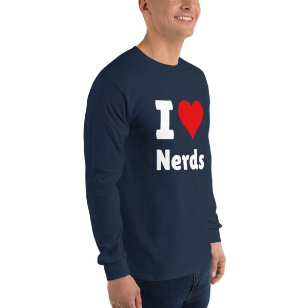 T-shirt à manches longues pour homme I love nerds – Image 12