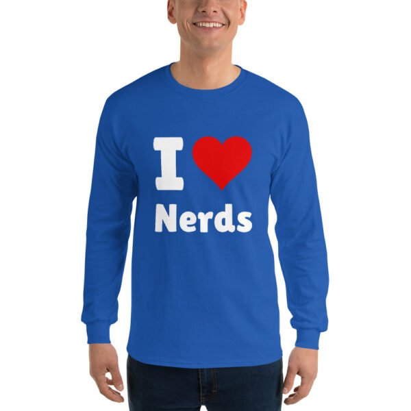 T-shirt à manches longues pour homme I love nerds – Image 19
