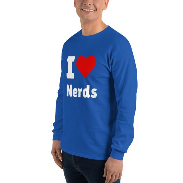 T-shirt à manches longues pour homme I love nerds – Image 23