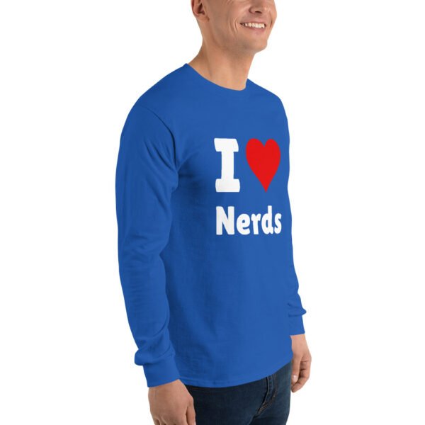 T-shirt à manches longues pour homme I love nerds – Image 24