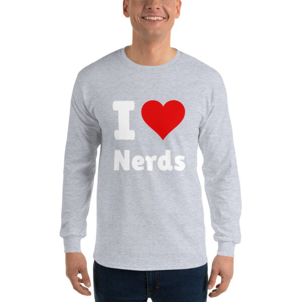 T-shirt à manches longues pour homme I love nerds – Image 25