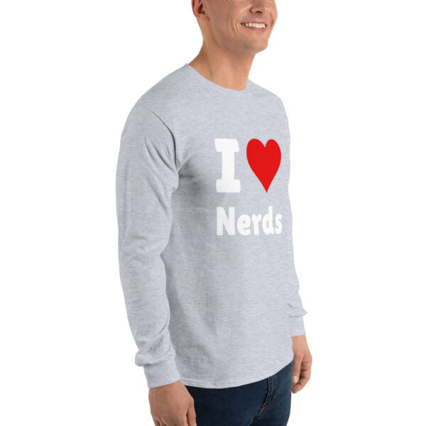 T-shirt à manches longues pour homme I love nerds – Image 30