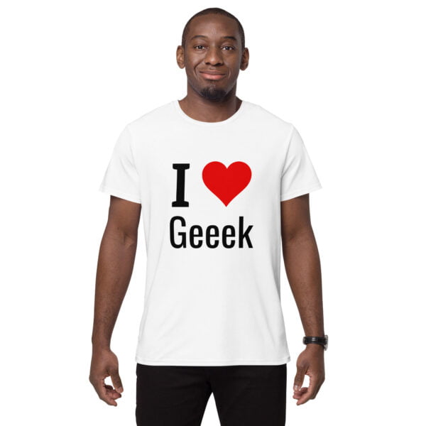 T-shirt premium en coton homme I love geek