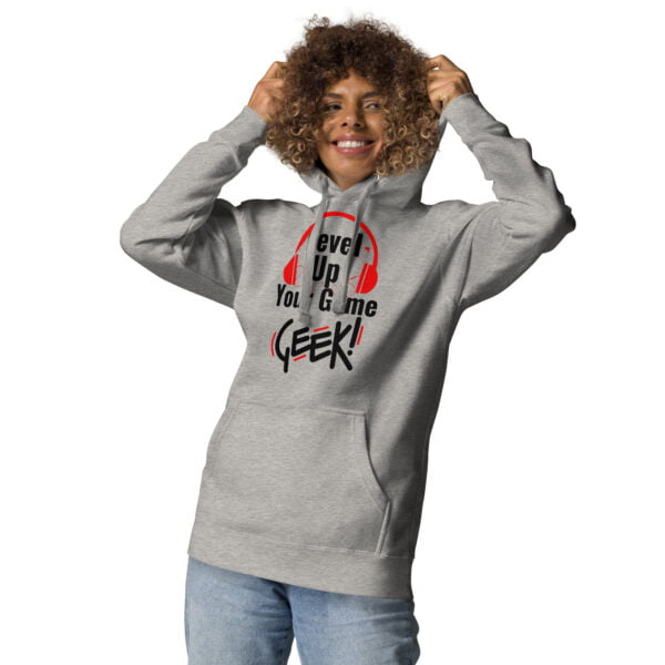 Sweat à Capuche Unisexe Level Up your Game Geek – Image 5