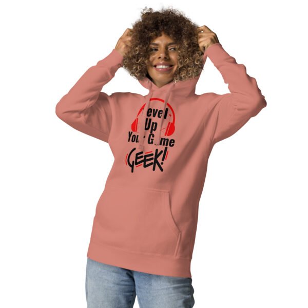 Sweat à Capuche Unisexe Level Up your Game Geek – Image 4