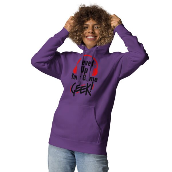 Sweat à Capuche Unisexe Level Up your Game Geek – Image 3