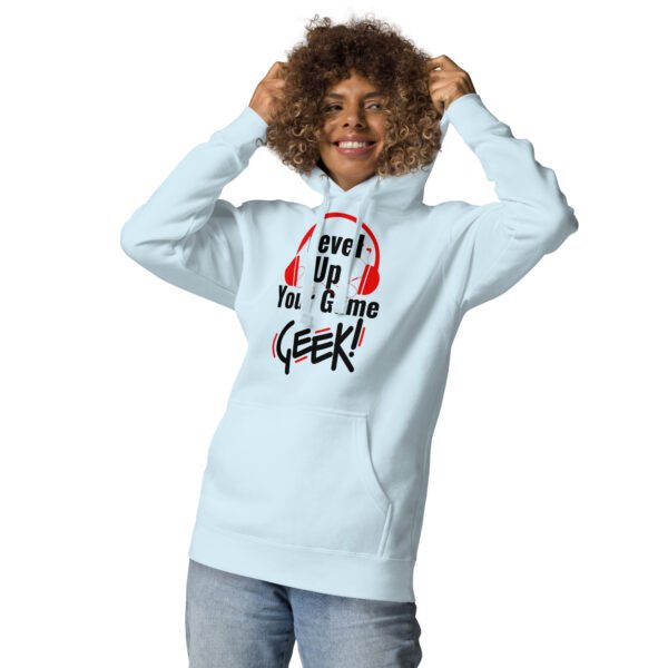 Sweat à Capuche Unisexe Level Up your Game Geek – Image 6