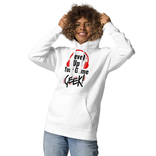 Sweat à Capuche Unisexe Level Up your Game Geek – Image 7