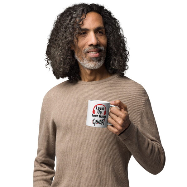 Mug Blanc Brillant Level up your game geek – Image 2