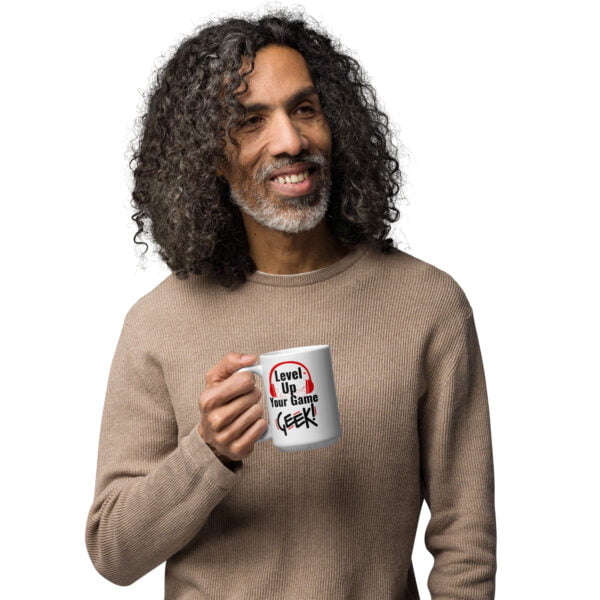 Mug Blanc Brillant Level up your game geek – Image 5