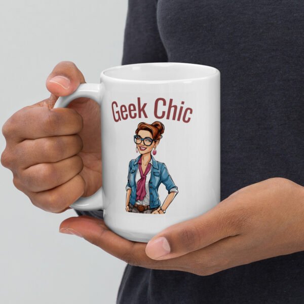 Geek chic mug blanc brillant . – Image 5