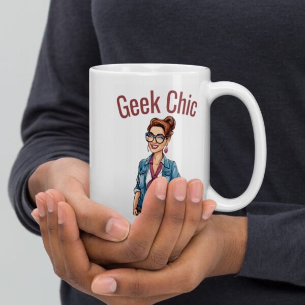 Geek chic mug blanc brillant . – Image 4