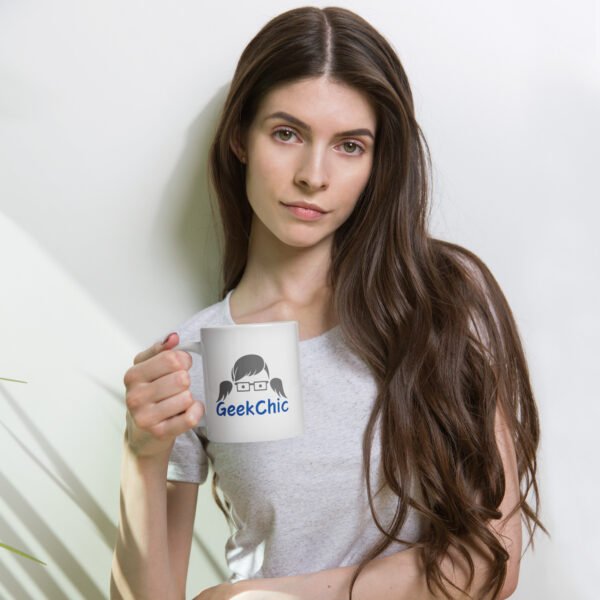 Geek chic mug blanc brillant. – Image 3
