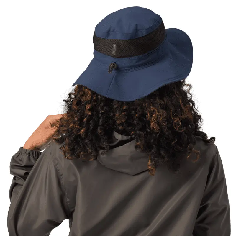 bob avec ficelle I love geek bleu marine avec broderie blanche