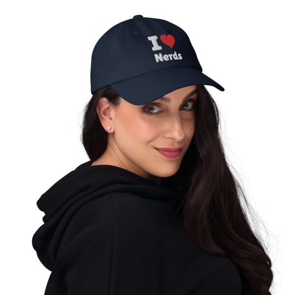 Casquette de baseball I love nerds : Couvre-chef Unisexe Original. – Image 3