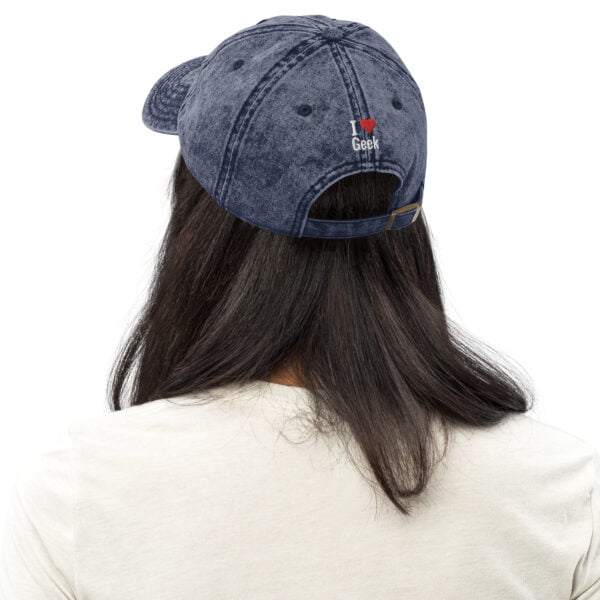 Casquette vintage en sergé de coton level up your game geek. – Image 4