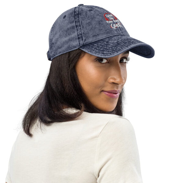 Casquette vintage en sergé de coton level up your game geek. – Image 2