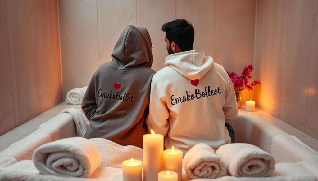 cadeau personnalisé meilleure amie: un couple dans un spa pour des cadeaux romantiques uniques