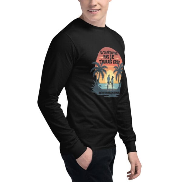T-shirt à Manches Longues Champion pour Homme "Si tu n'existais pas je t'aurais créé" : le style ultime pour vous ! – Image 6
