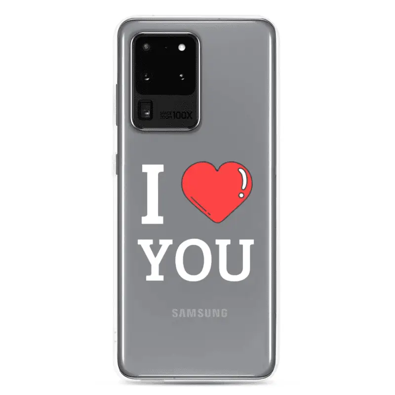 Coque de téléphone Samsung Galaxy I love you : Design Unique pour Couples.