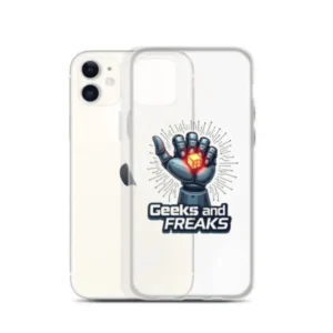 Coque iPhone personnalisée Robo Dice imprimée Geeks and Freaks style unique et protection.