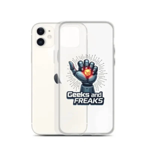 Coque iPhone personnalisée Robo Dice imprimée Geeks and Freaks style unique et protection.