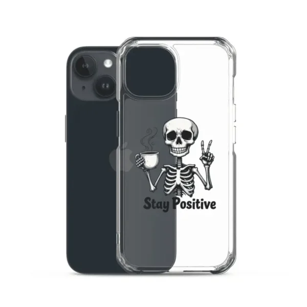 Coque pour iPhone personnalisée transparente Stay Positive