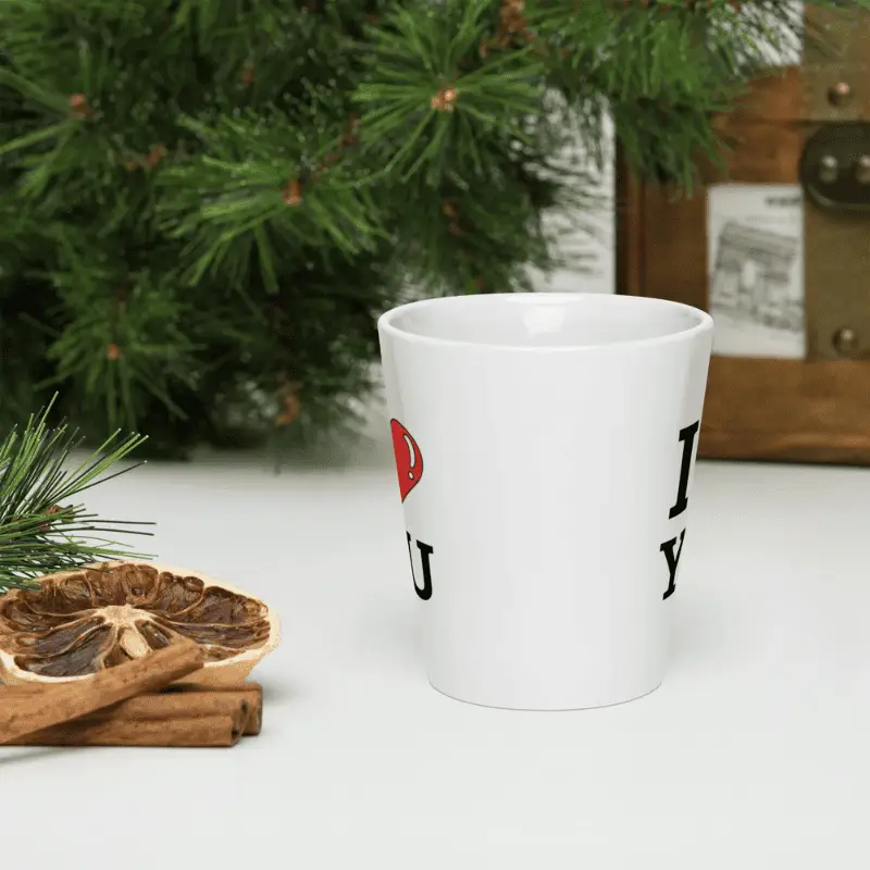 Mug à café "I Love You" Latte : Votre amour au quotidien.