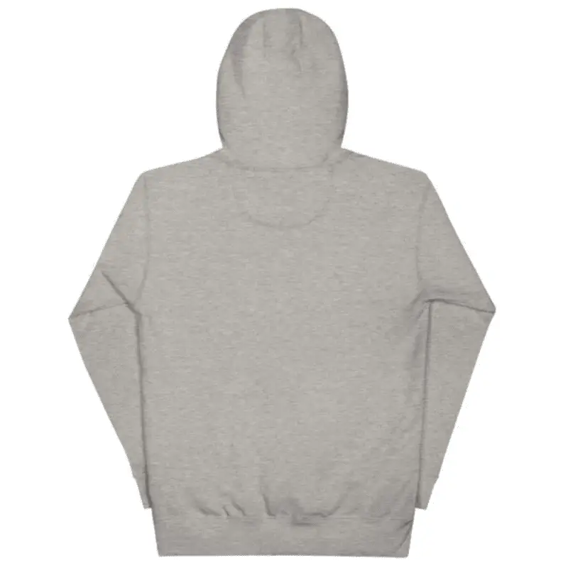 Pull capuche Sweat à Capuche Unisexe geek chic carbon grey vu de dos Idée cadeau originale