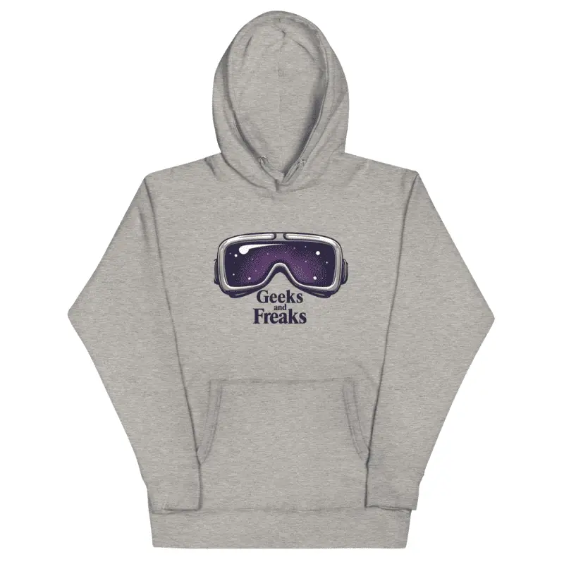 Sweat à capuche geek carbon grey