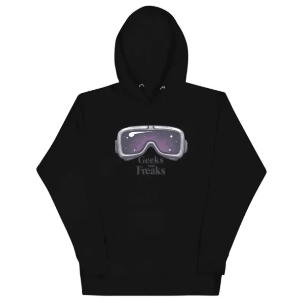 Sweat à capuche classique unisexe geek chic noir
