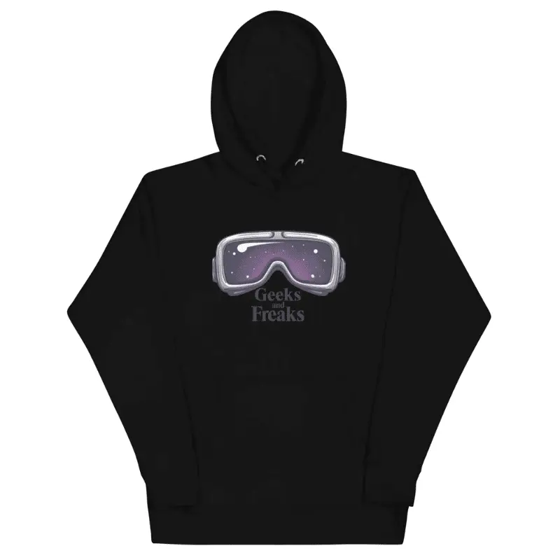 Sweat à capuche classique unisexe geek chic noir