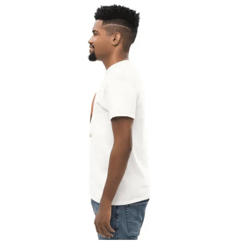 T-shirt classique unisexe geek blanc imprimé Flat Mars Society