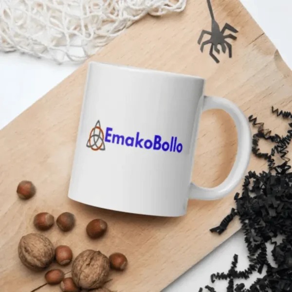 Tasse blanche porcelaine EmakoBollo Mug blanc brillant idéal cadeau. imprimé EmakoBollo