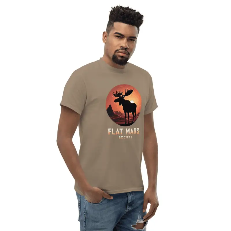 Tee shirt geek brown savana original imprimé Flat Mars Society
