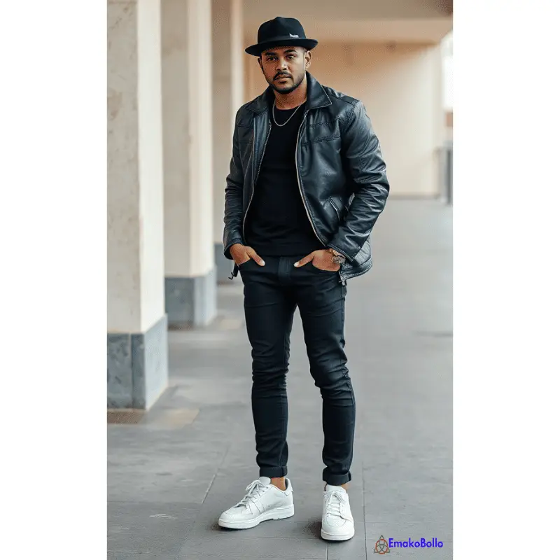 chapeaux couvre-chef homme noir arborer par un homme