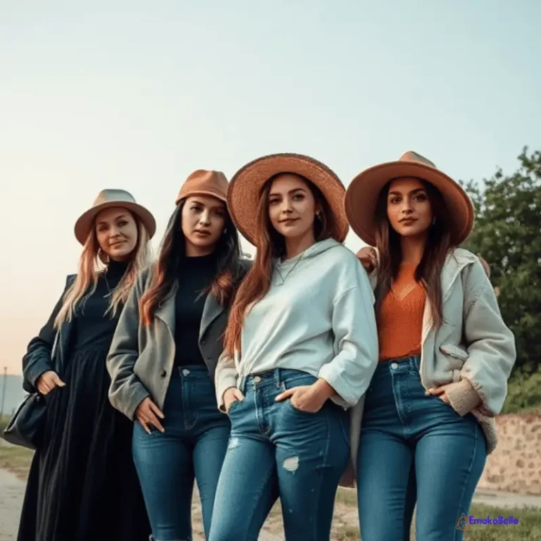 groupe de femme arborant chacune de couvre chef