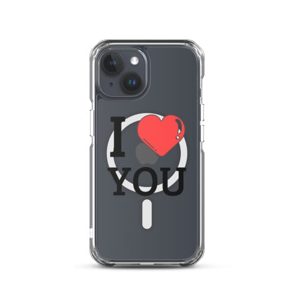 Coque transparente pour iPhone® avec MagSafe® I Love You : Le cadeau parfait. – Image 8