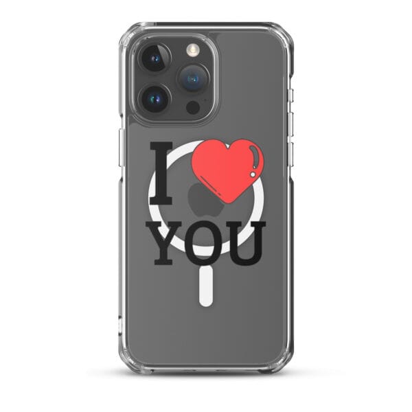 Coque transparente pour iPhone® avec MagSafe® I Love You : Le cadeau parfait. – Image 6